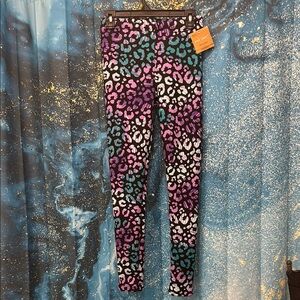 Colorful Leopard Print Leggings NWT